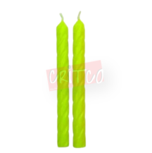Spiral Color Candle-Lemon Green