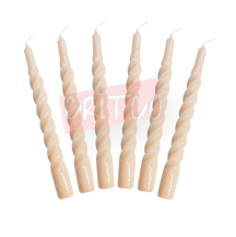 Spiral Color Candle-Beige