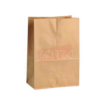 24X14cm Kraft Food Bag Bottom Gazette