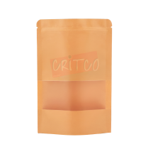 (15X22)cm Window Zip Lock Pouch-Kraft