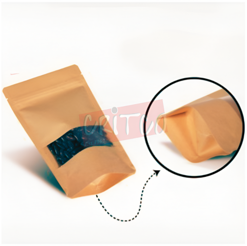 (18X26)cm Window Zip Lock Pouch-Kraft