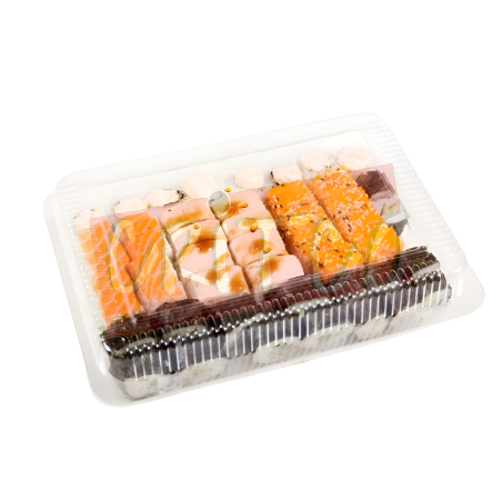 (6X3.5X1.5) inch Sushi Box-Clear-Rect