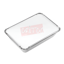 1900ml Aluminium Container With Lid Rectangle