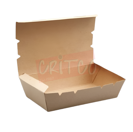 1200ml Paper Lunch Box-Kraft