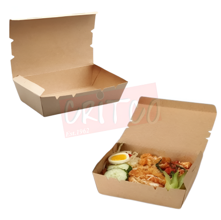 1200ml Paper Lunch Box-Kraft