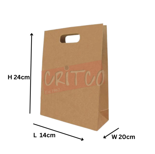 9.5x5.5x2.8inch Square Bottom Bag with Die Cut