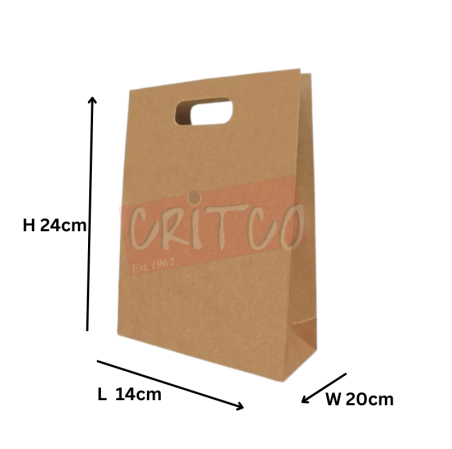 9.5x5.5x2.8inch Square Bottom Bag with Die Cut