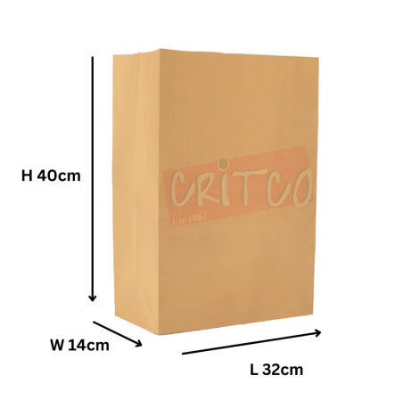30x29x14cm  Kraft food Bag Bottom Gazette