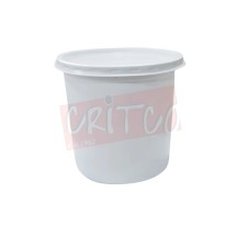 1000ml PP Container w/Lid-White-RND