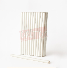 8x8mm Paper Straw White Single Wrapped (100pcs Pack)