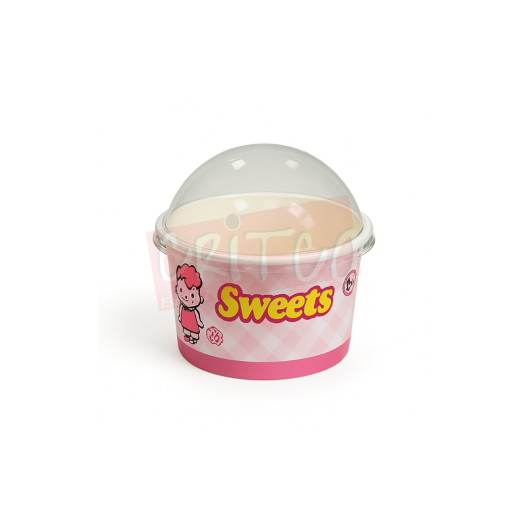 TK- Hello Kitty Printed Dessert Cup With dome lid