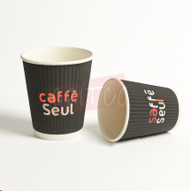 TK-8oz (250ml) Ripple Cup Black without lid