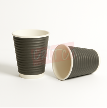 TK-8oz (250ml) Ripple Cup Black without lid