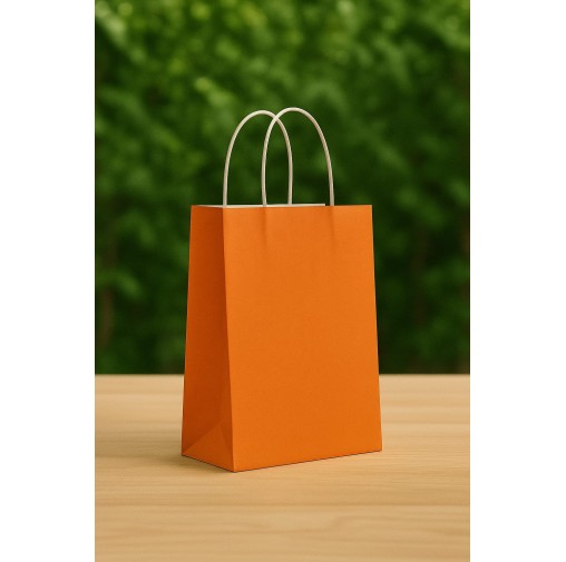 10.5x8x3.5inch Orange Gift Bag