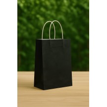 10.5x8x3.5inch Black Gift Bag