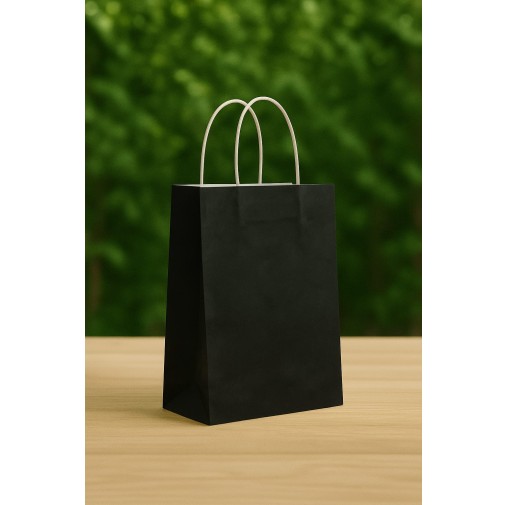 10.5x8x3.5inch Black Gift Bag