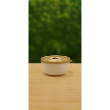 Plastic Storage Container Round Small with gold lid