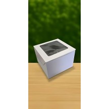 8.5x8.5x6inch Window White Cake box