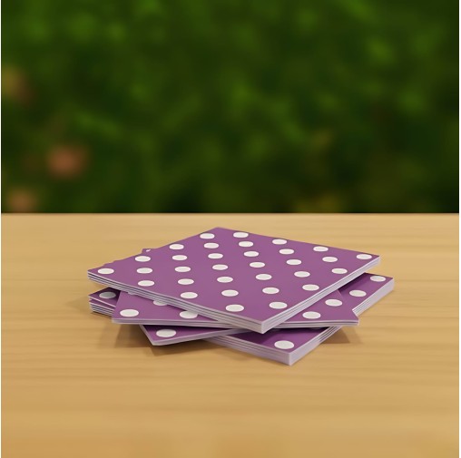 Polka Dot Paper Serviettes Purple  (Pack of...