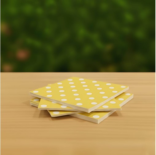 Polka Dot Paper Serviettes Yellow (Pack of...