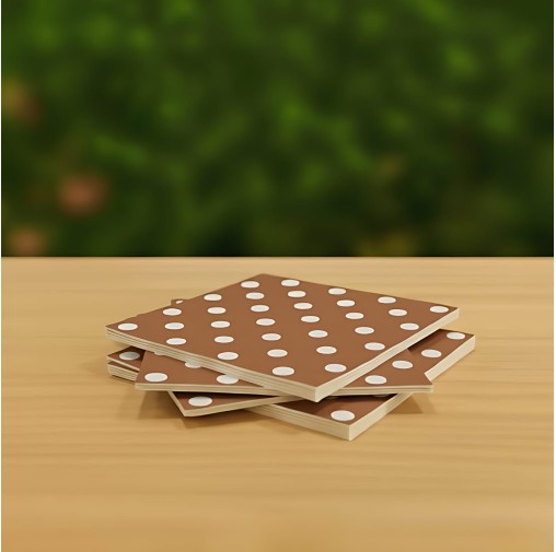 Polka Dot Paper Serviettes Brown (Pack of...