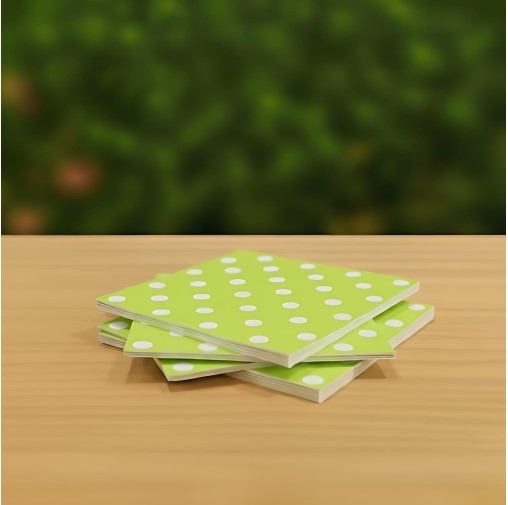 Polka Dot Paper Serviettes Lemon Green (Pack of...