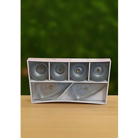 Glass Gift Hamper Set Grey Color (4 bowls with 2 plates)