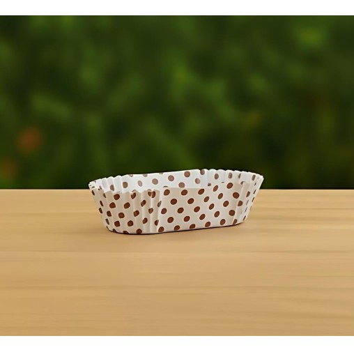 Éclair Liners White With Brown Polka Dots (Pack...