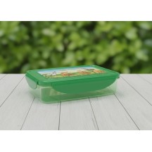 (RC-HT) 2 compartment 1000ml Kids Plastic Lunch Box Green