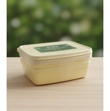 (FT) 1000ml 3pack Kids Plastic Lunch Box Beige Colour