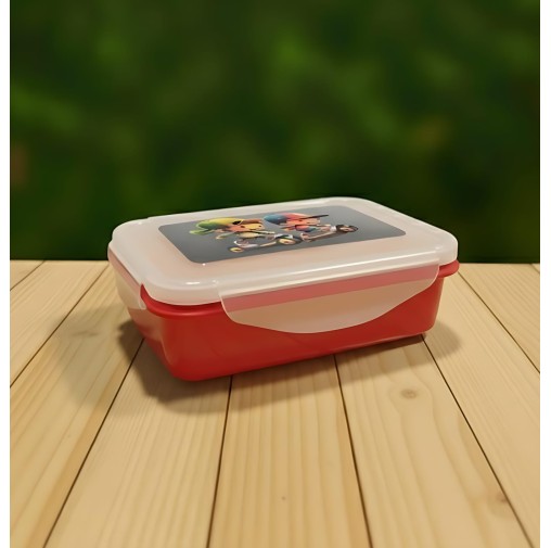 (RC-HT) 700ml Kids Plastic Lunch Box Red Colour