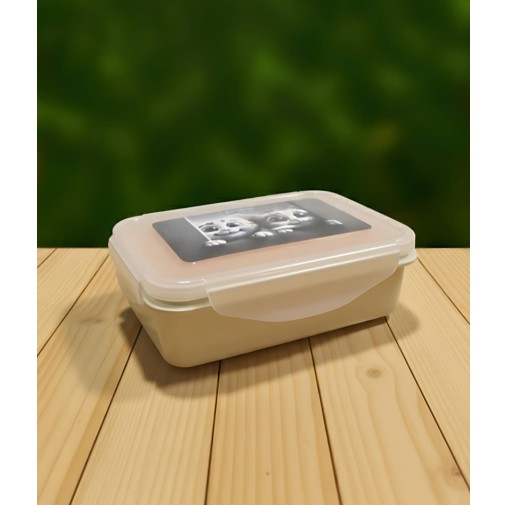 (RC-HT) 700ml Kids Plastic Lunch Box Beige Colour