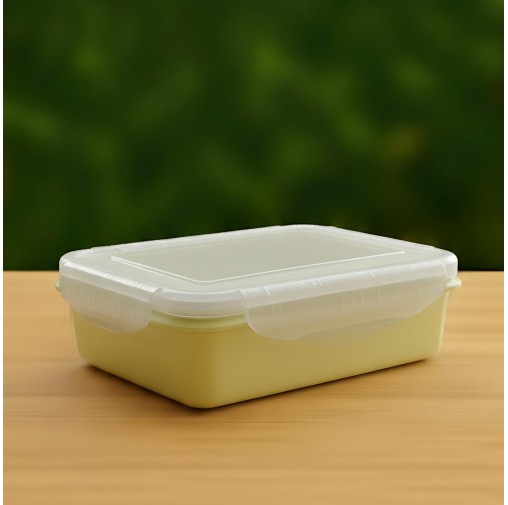 (RC) 700ML Kids Plastic Lunch Box Yellow Colour