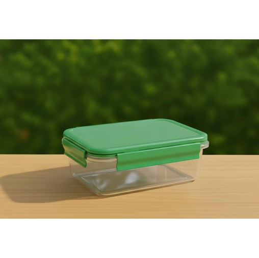 (RC) 700ML Kids Plastic Lunch Box Green Colour
