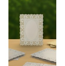9x6.5inch Paper Mat Rectangle Silver (Pack of 20pcs)