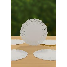 3.5inch Paper Mat Round White (Pack of 12pcs)