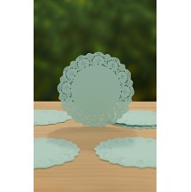 6.5inch Paper Mat Round Light Green (Pack of 12pcs)