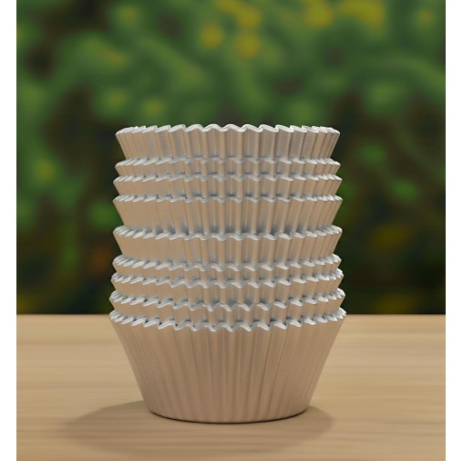 9cm Cup Cake Liners Silver (Pack of 100pcs)
