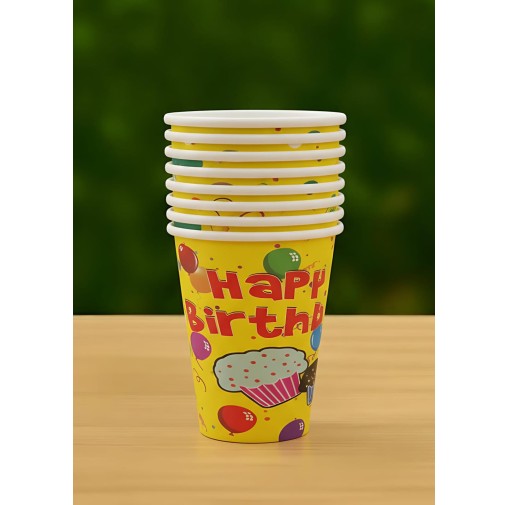 TK-200ml Happy Birthday Printed cups (Pack of...