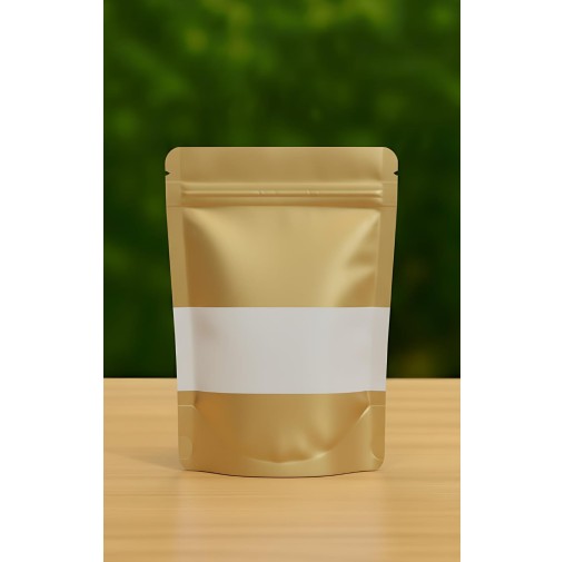 10x15cm Window Ziplock Pouch Gold (Pack of 5pcs)