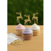 Cup cake toppers- Reindeer (12pcs pack)