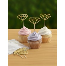 Cup cake toppers- Diamond  (12pcs pack)