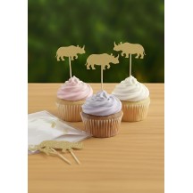 Cup cake toppers- Rino Glitter (12pcs pack)