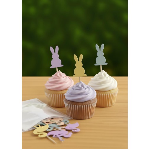 Cup cake toppers- Bunny (12pcs pack)