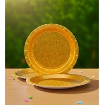 7inch Gold Shine Paper Plate (Pack of 10pcs)