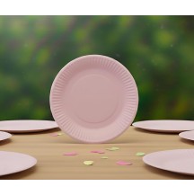 7inch Pastel Pink Paper Plate (Pack of 10pcs)