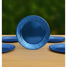 7inch Metalic Blue Paper Plate (Pack of 10pcs)