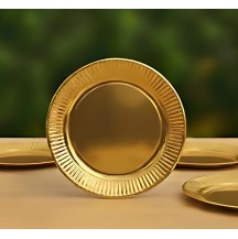 7inch Metalic Gold Paper Plate (Pack of 10pcs)