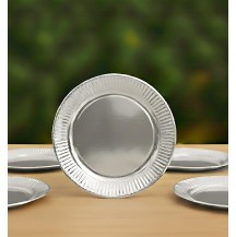 7inch Metalic Silver  Paper Plate (Pack of 10pcs)