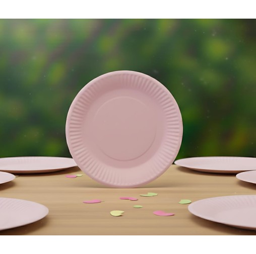 9 inch Pastel Pink Paper Plate (Pack of 10pcs)